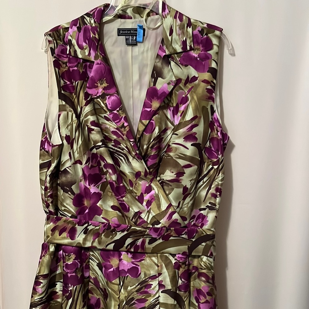 Jessica Howard Purple and Green Dress 18W